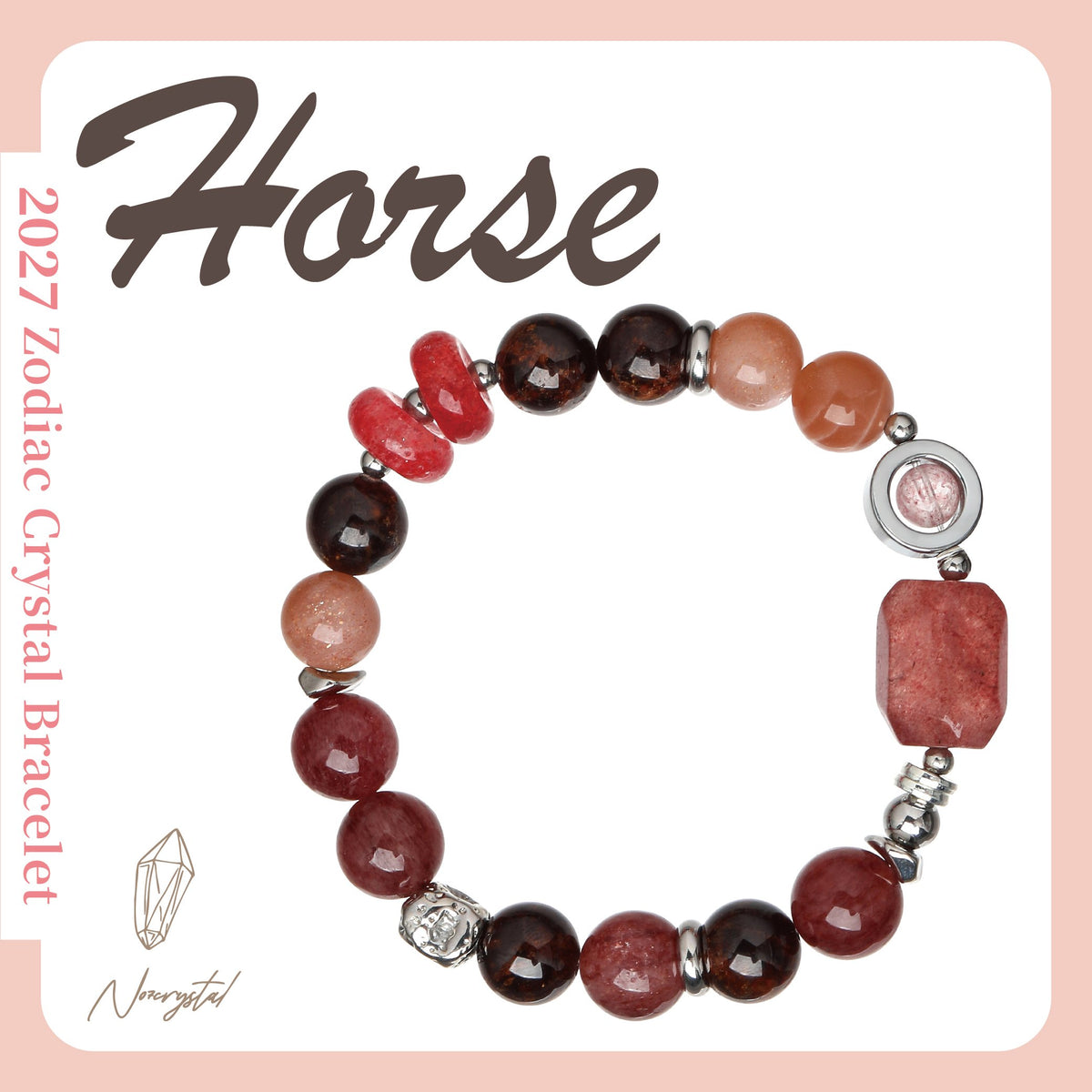 2027 HORSE ZODIAC CRYSTAL BRACELET