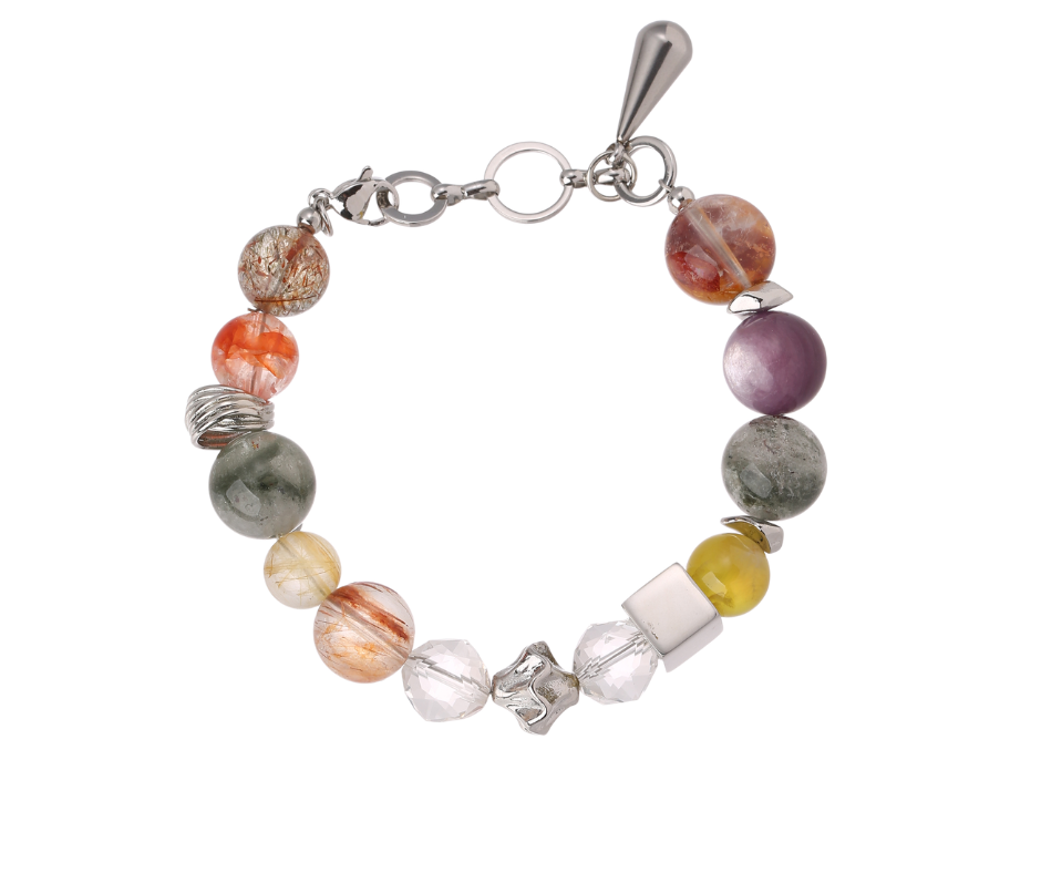 The Trifecta | Green Phantom · Gold Rutilated Quartz · Super Seven