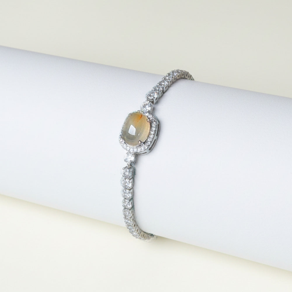 Rainbow Rutilated Quartz Adjustable Bracelet