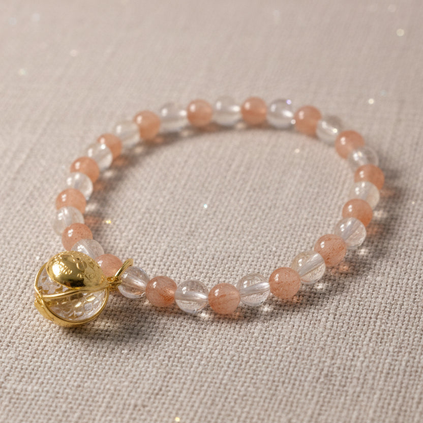 Aura Amplified  | Citrine· Sunstone · Sacred Mantra Bead