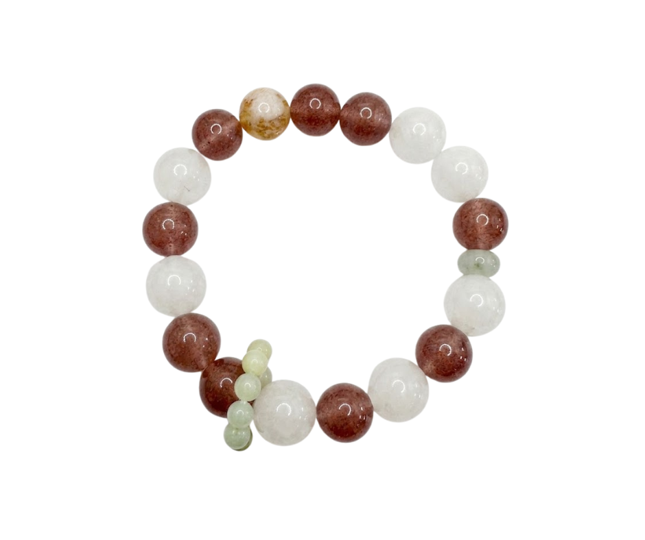 Good Vibes| Strawberry Quartz · White Phantom · Citrine · Jade · Serpentine
