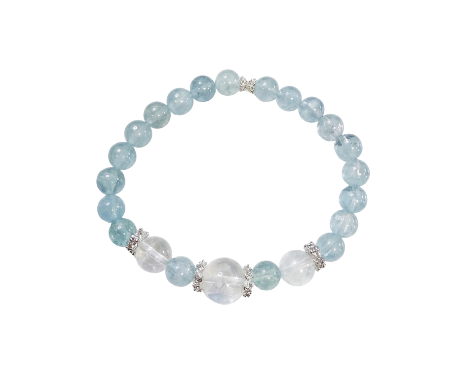 Speak Your Truth | Aquamarine · Clear Quartz