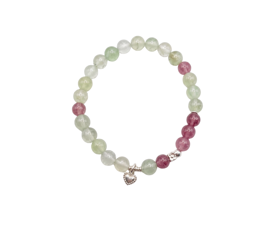 Soft Guard | Prehnite · Strawberry Quartz