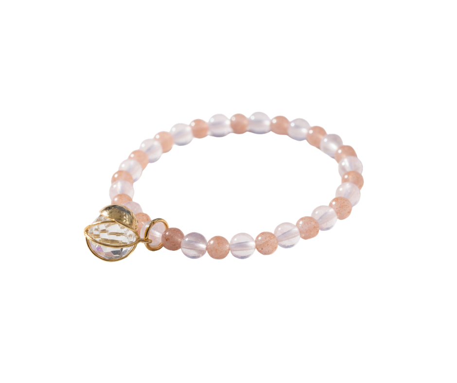 Main Character Energy | Rose Quartz · Sunstone · Sacred Mantra Bead