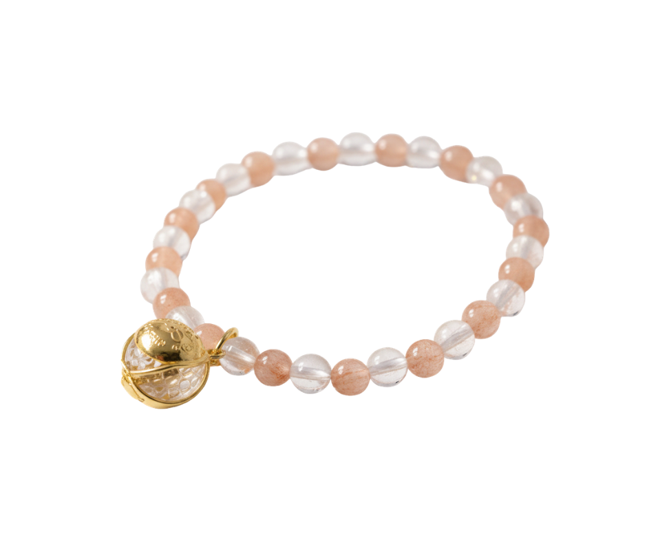 Aura Amplified  | Citrine· Sunstone · Sacred Mantra Bead