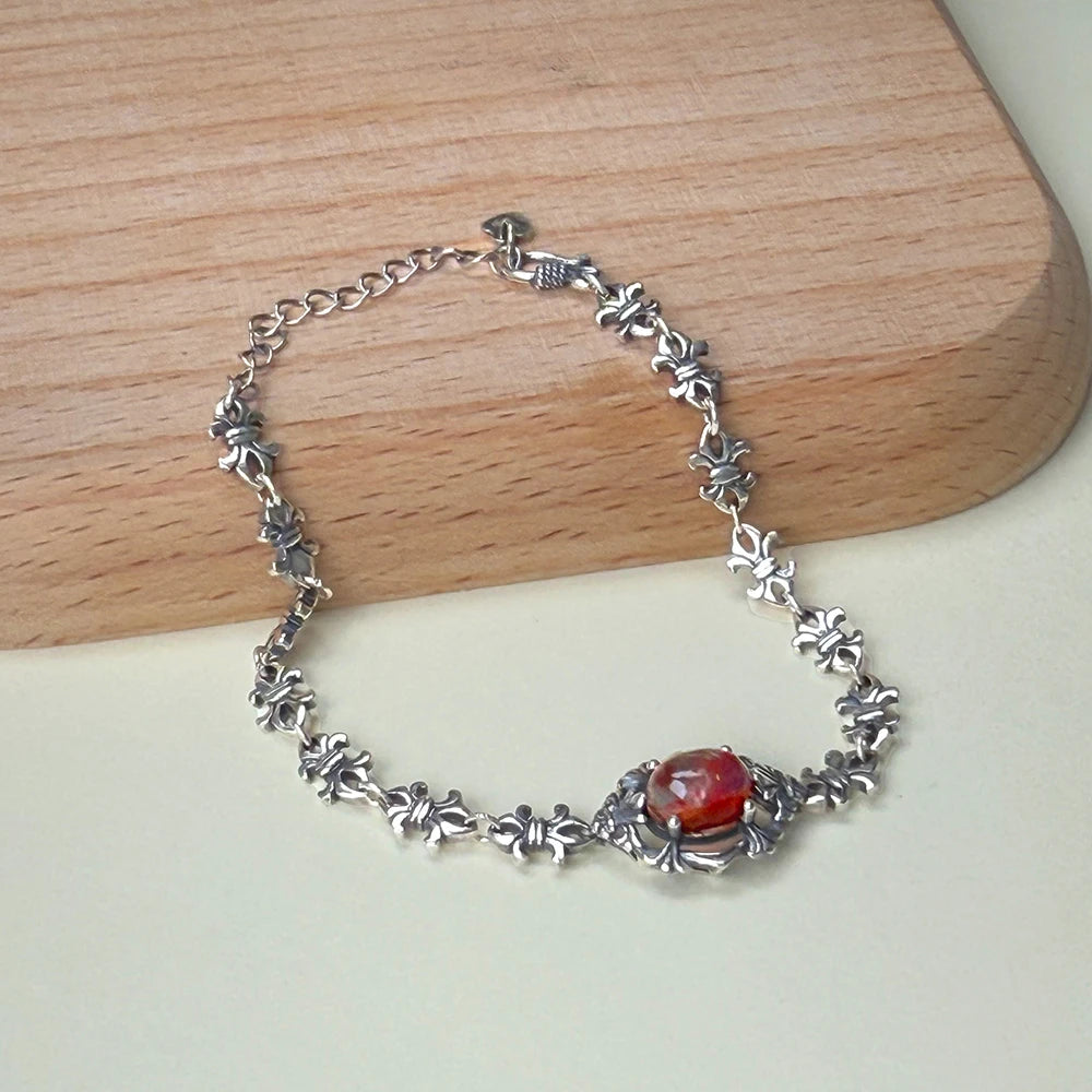 Fire Quartz Chain Bracelet