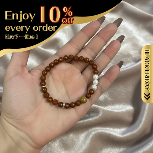 Vital Spark - Red Agate, Pearl & Tiger's Eye Design