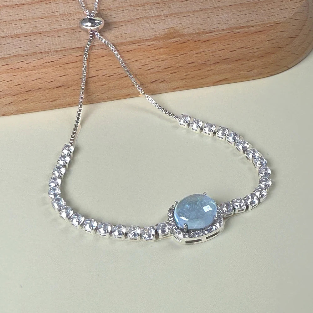 Aquamarine Adjustable Bracelet