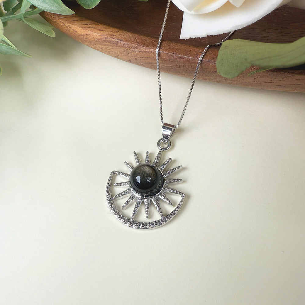 Golden Obsidian Pendant