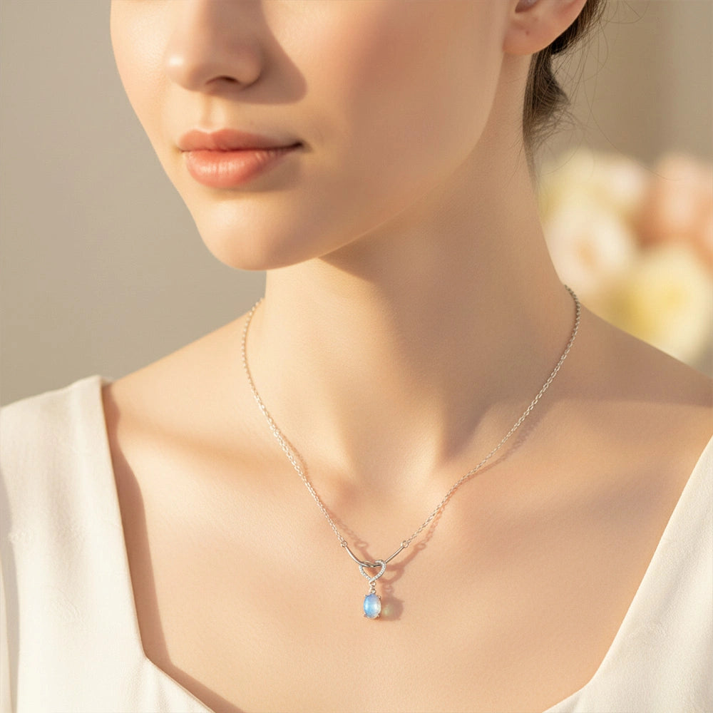 Blue Moonstone Necklace