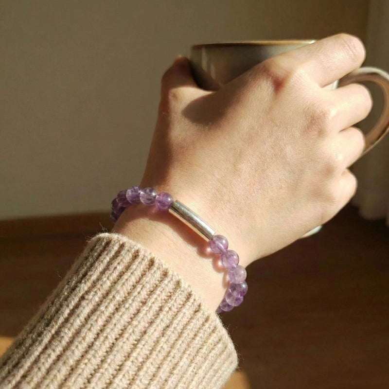 Amethyst Scripture Blessing Bracelet
