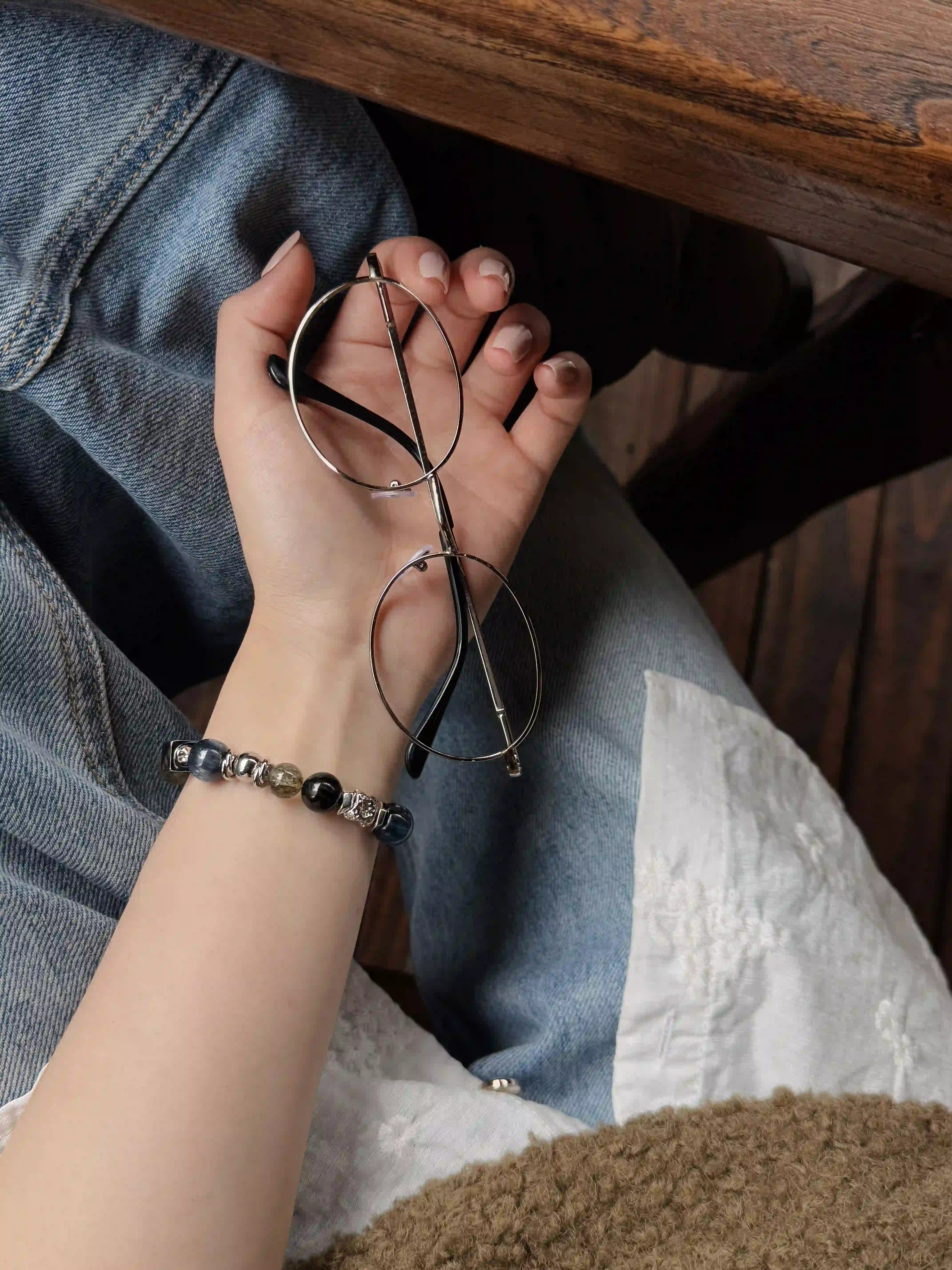 Calm Under Pressure | Black Obsidian · Labradorite · Green Rutilated Quartz Bracelet