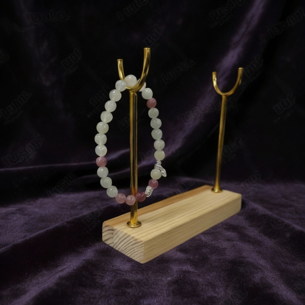 Harmony Shield - Prehnite & Strawberry Quartz Design