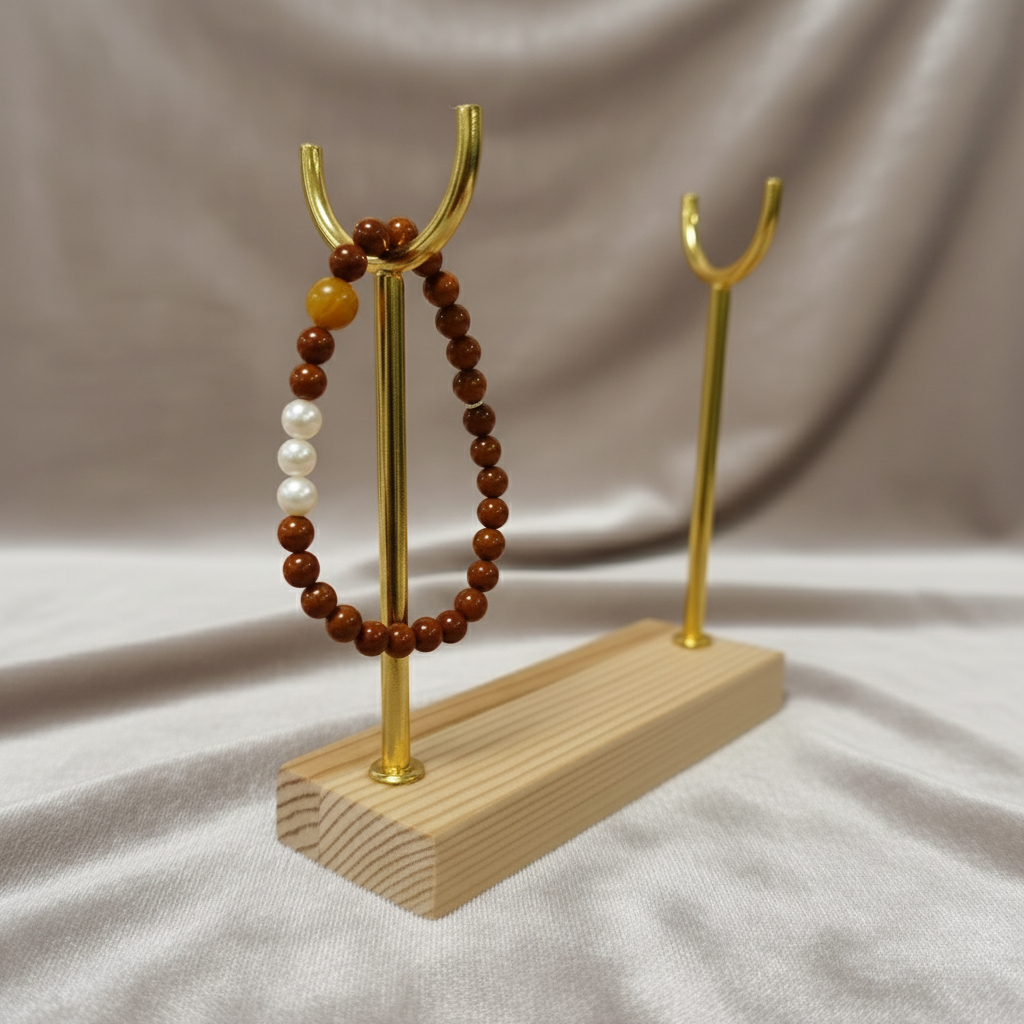 Vital Spark - Red Agate, Pearl & Tiger's Eye Design