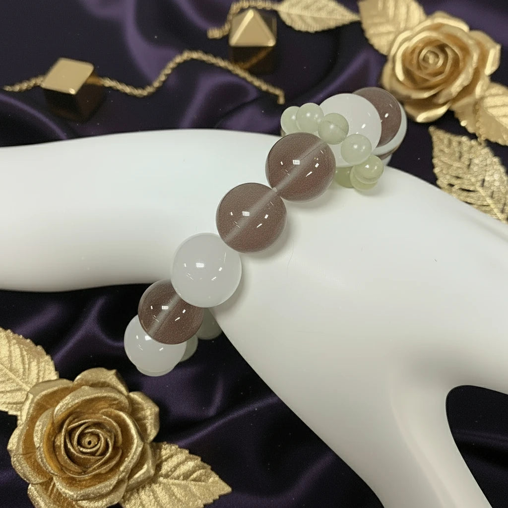 Harmony Bloom - Strawberry Quartz & White Phantom Quartz Design