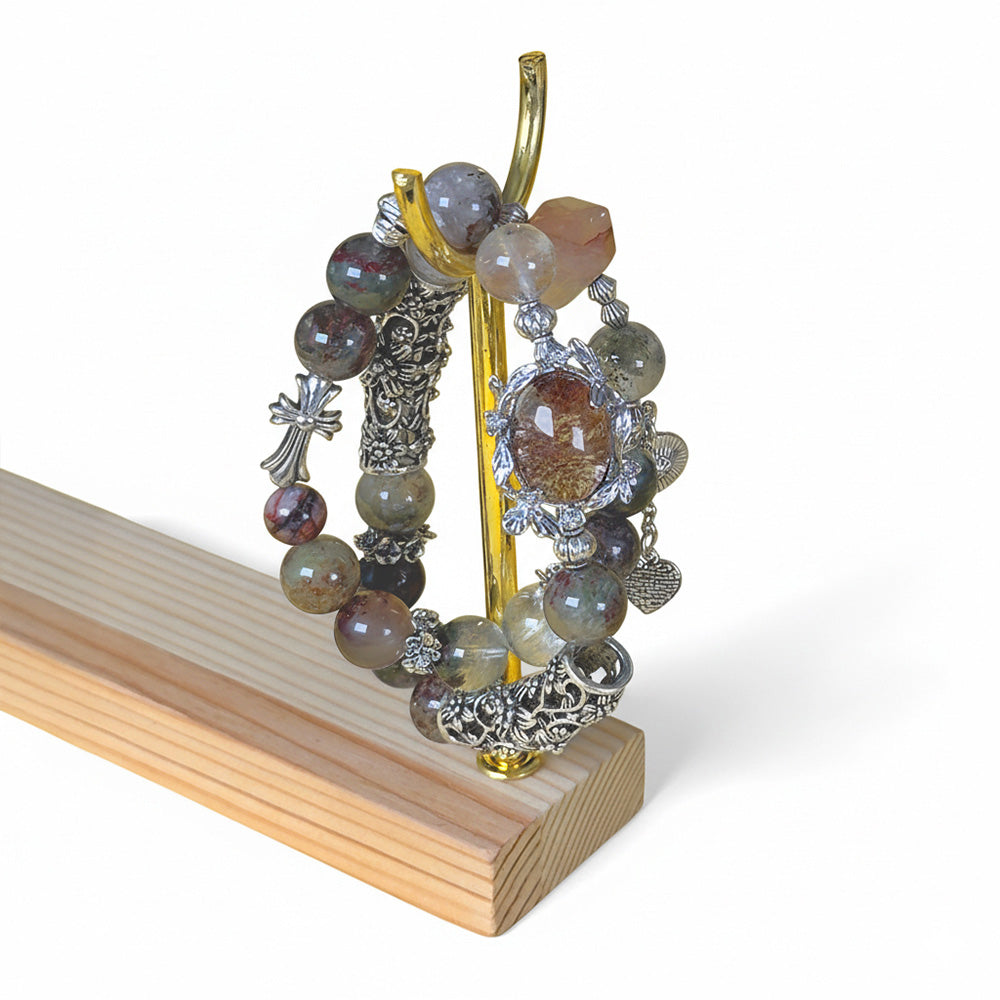 Inner Bloom - Phantom Quartz Double Wrap Bracelet