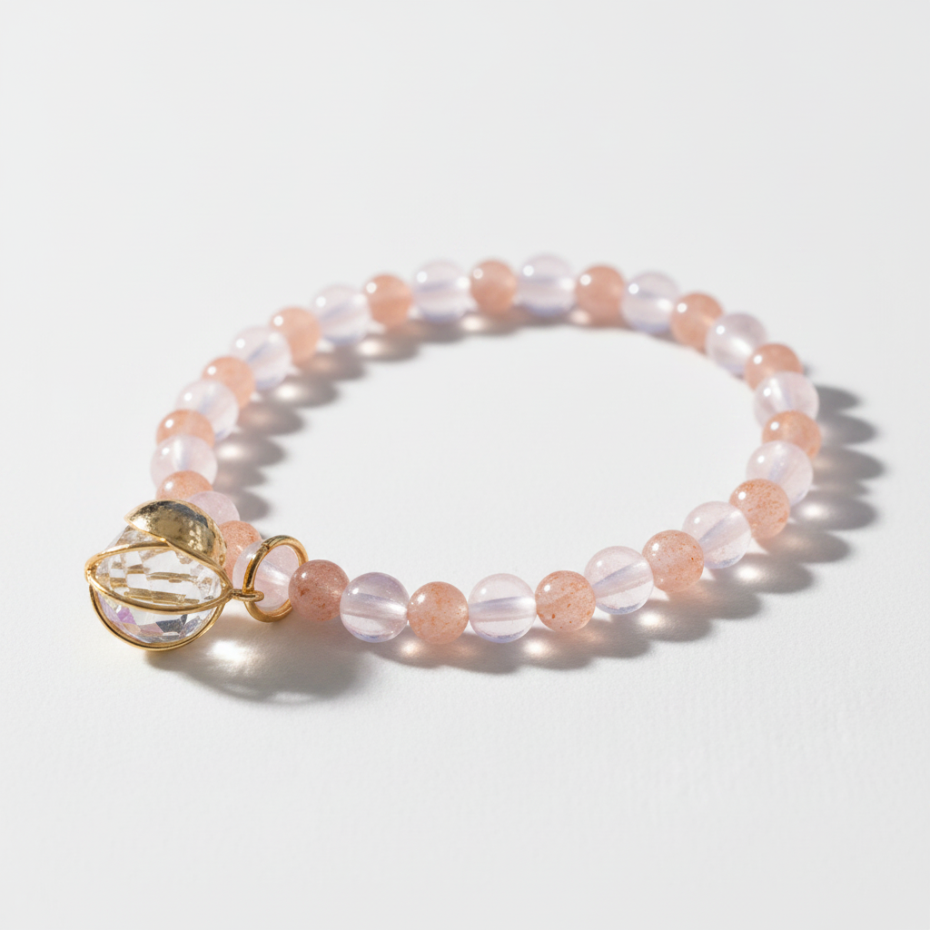 Main Character Energy | Rose Quartz · Sunstone · Sacred Mantra Bead