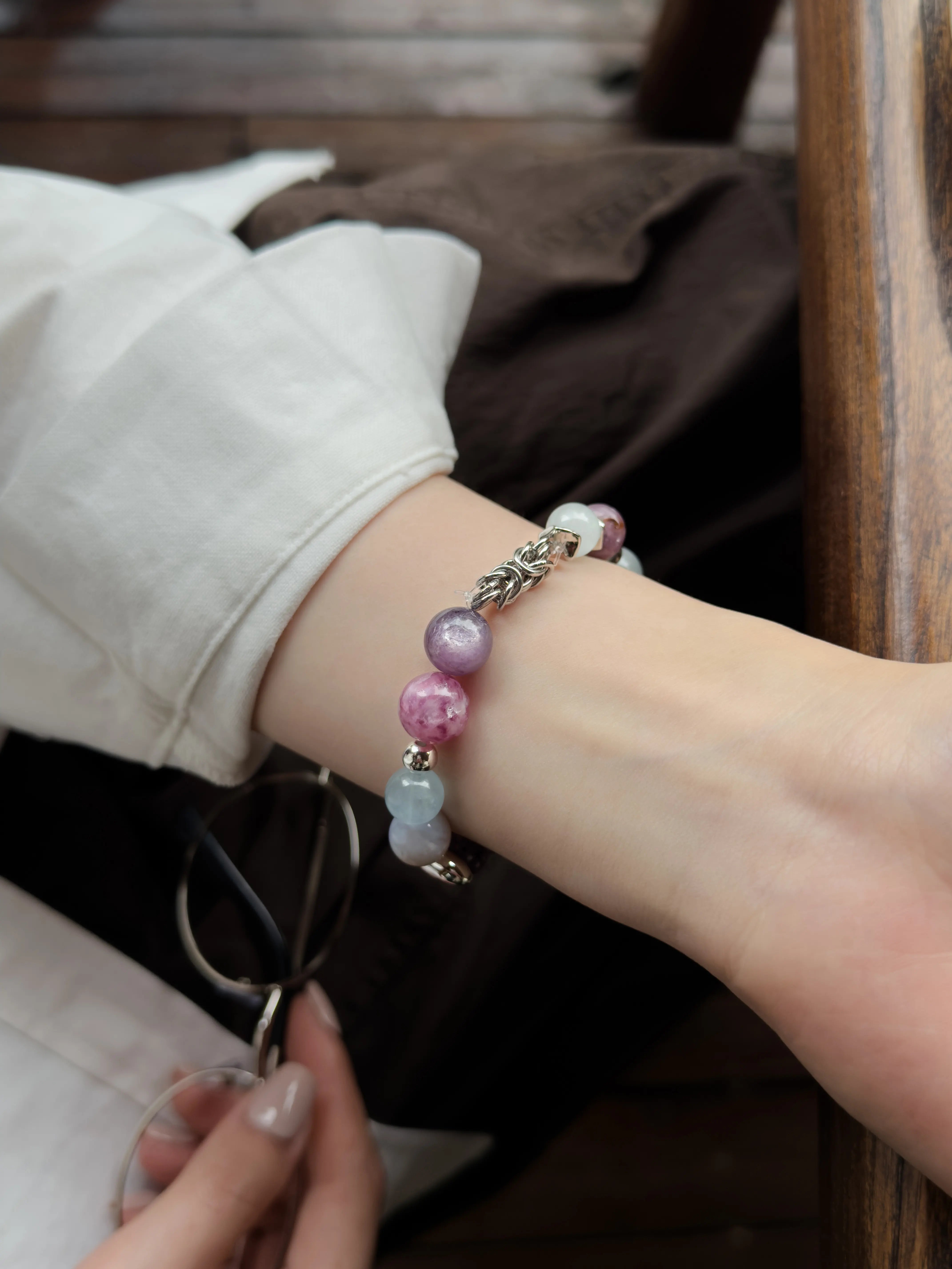 The Stillness | Aquamarine · Blue Agate · Lepidolite