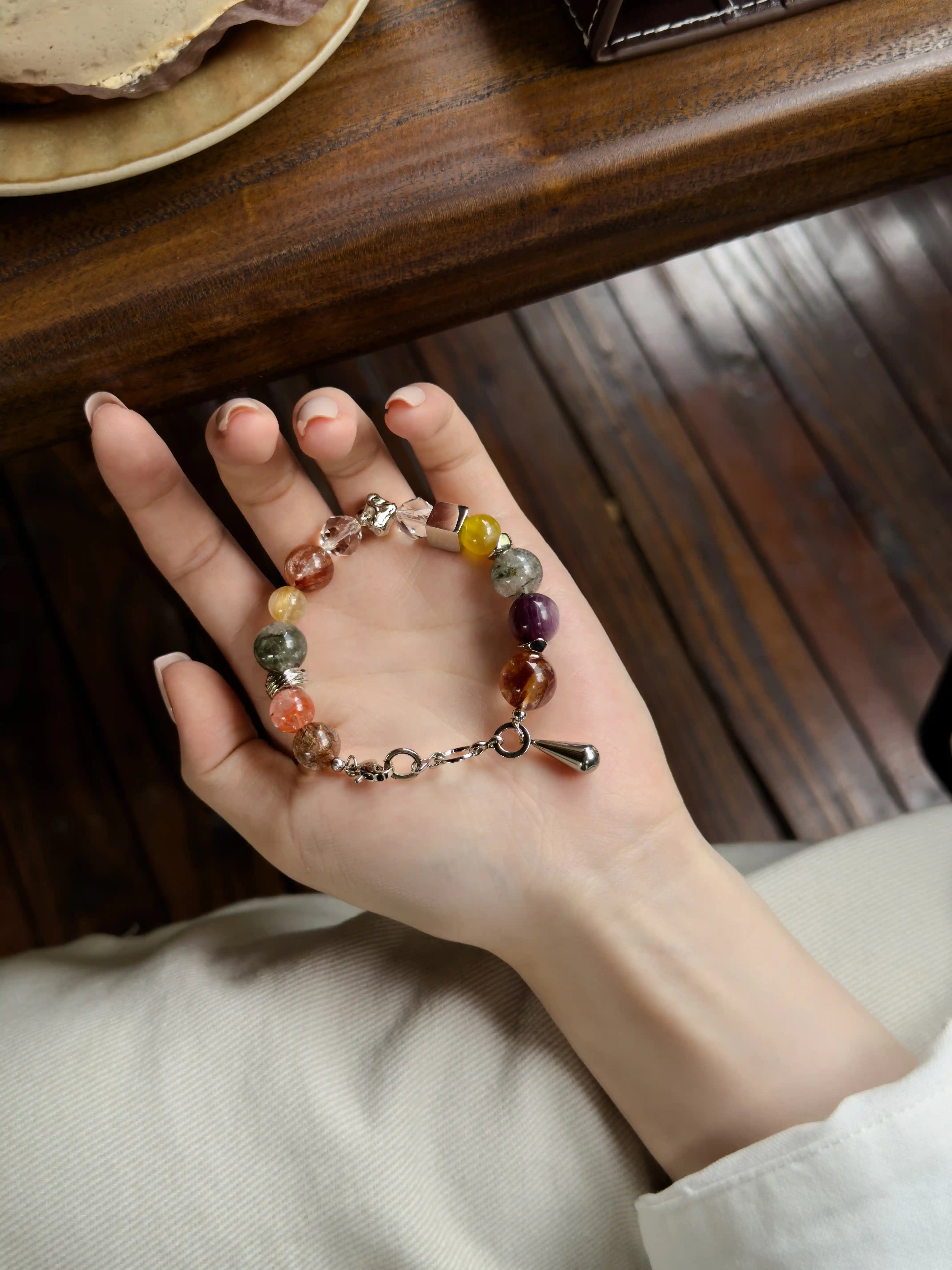 The Trifecta | Green Phantom · Gold Rutilated Quartz · Super Seven