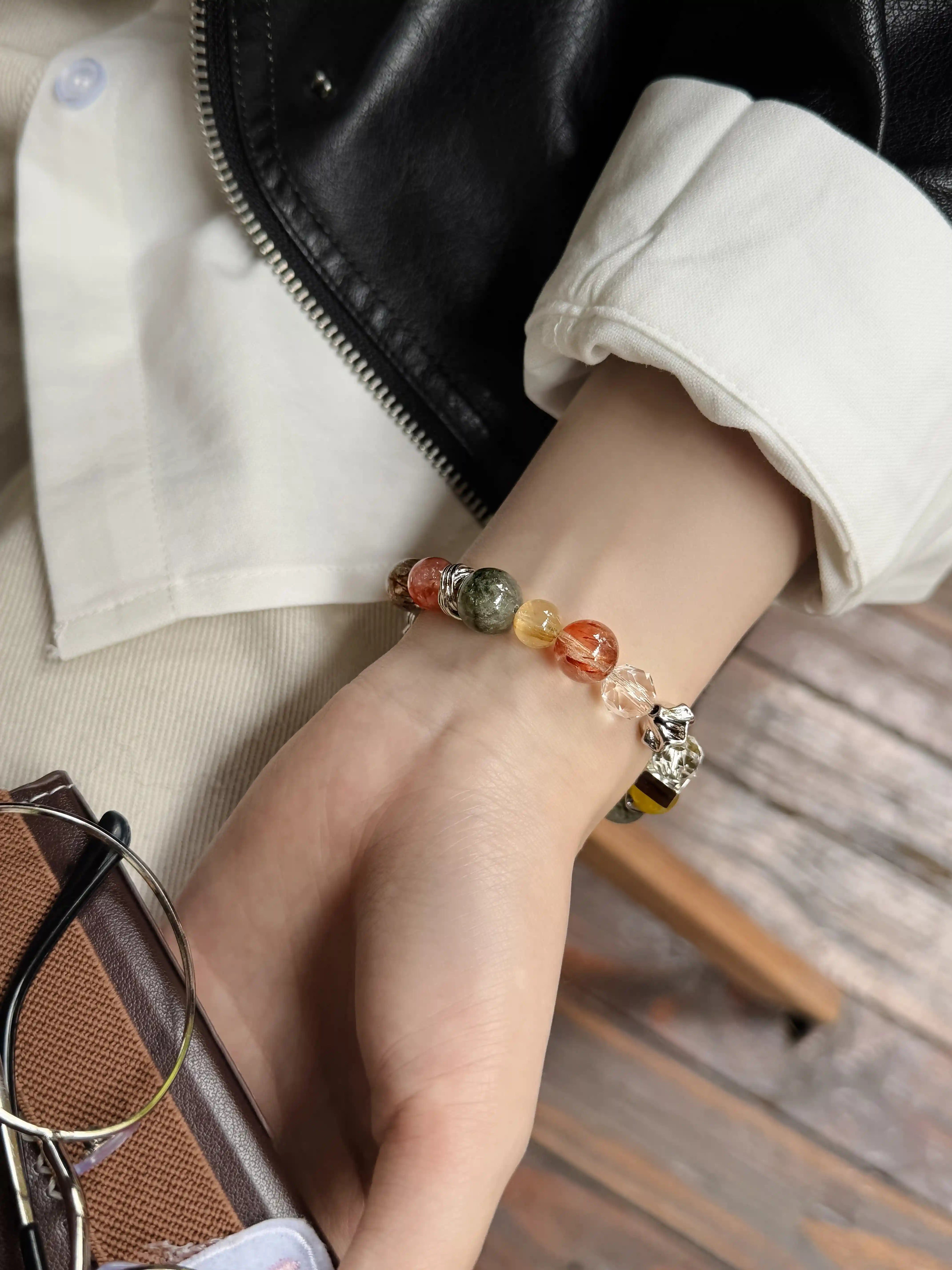 The Trifecta | Green Phantom · Gold Rutilated Quartz · Super Seven