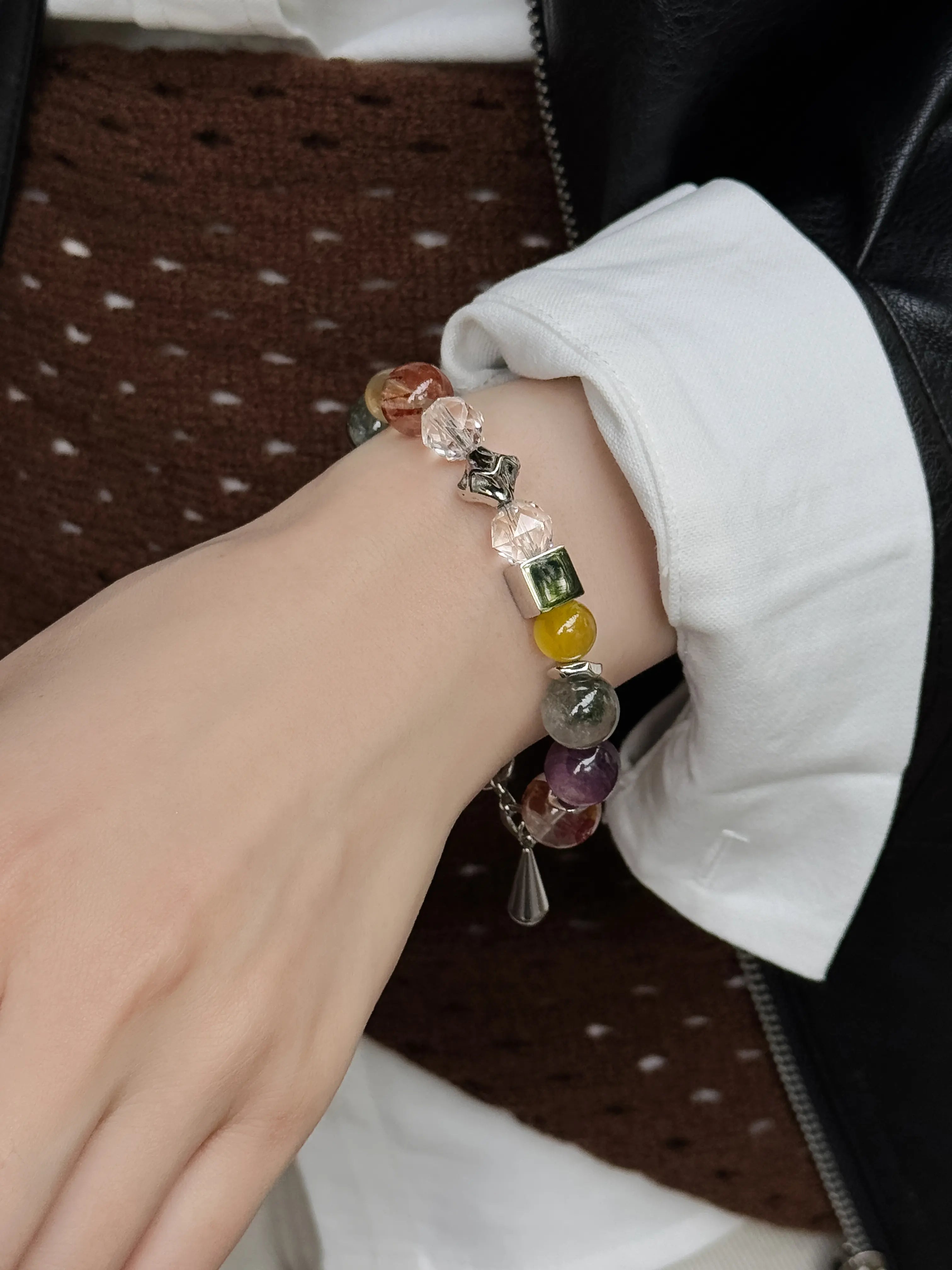 The Trifecta | Green Phantom · Gold Rutilated Quartz · Super Seven