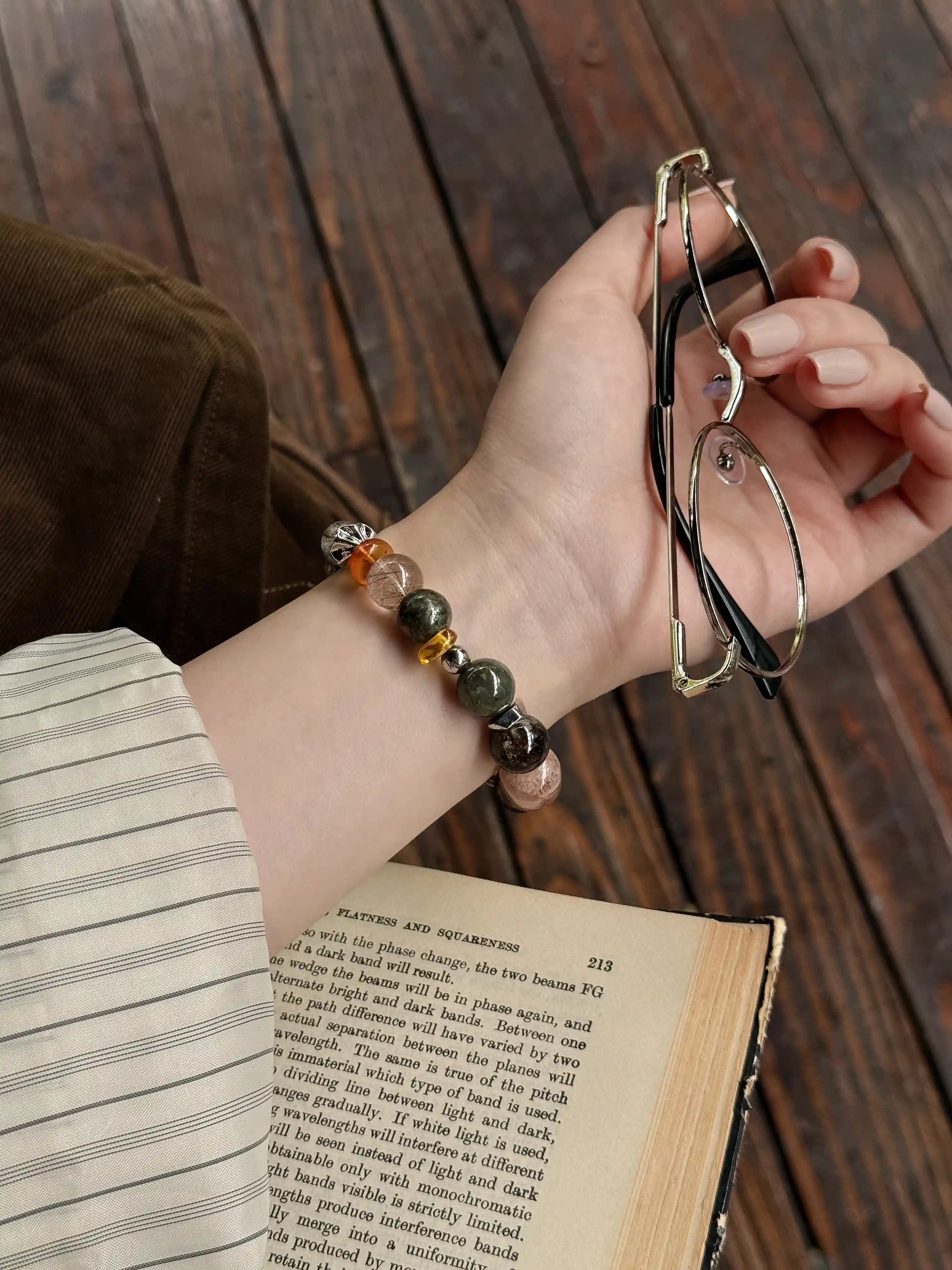 The Vault | Black Rutilated Quartz · Pyrite · Amber