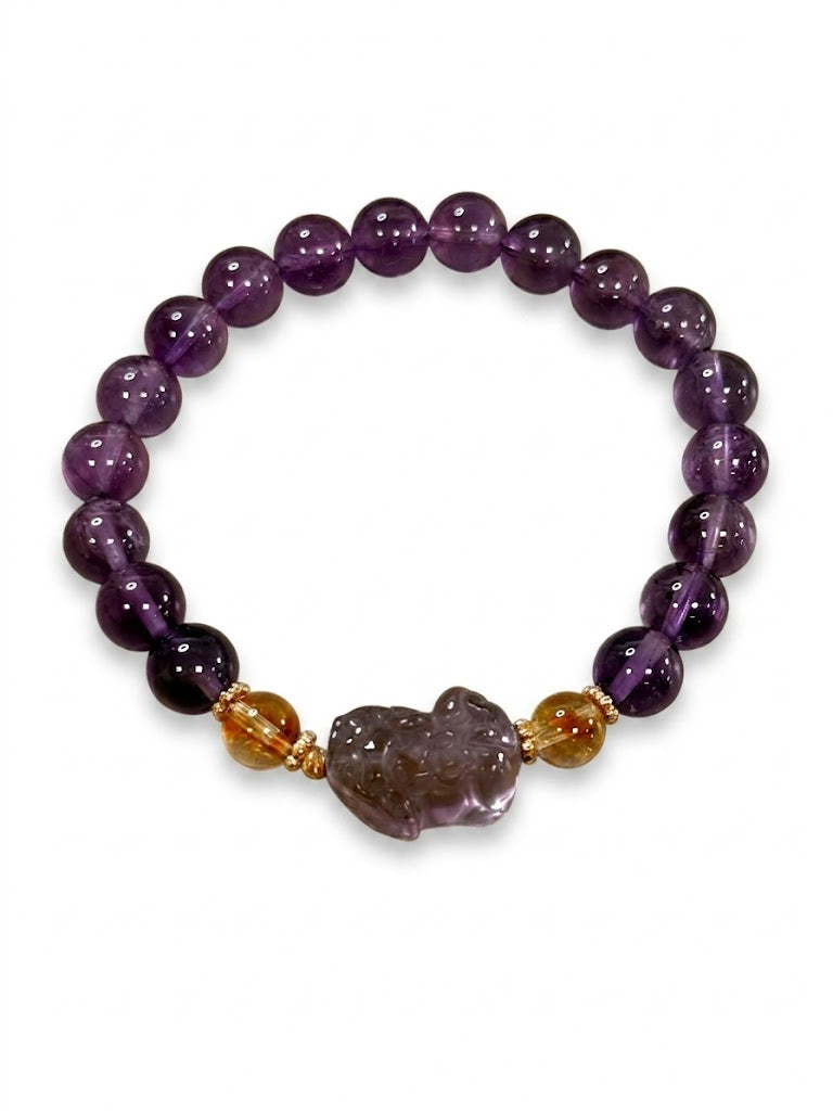 Golden Flow  | Amethyst · Citrine · Pixiu