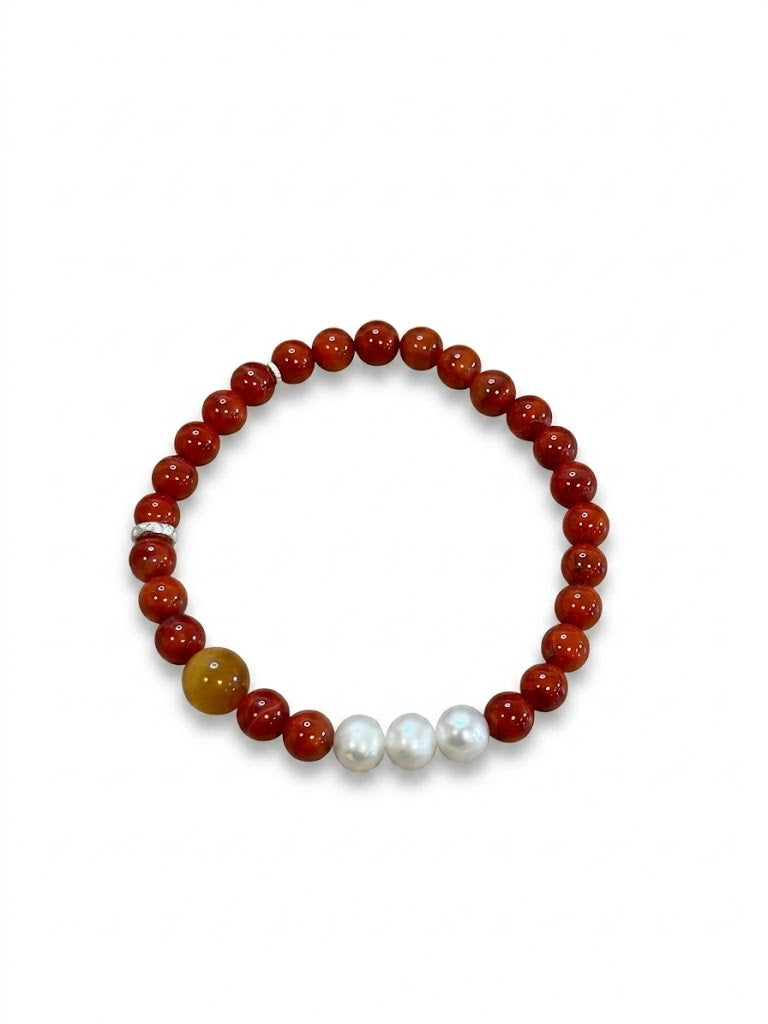 The Armour | Red Agate · Pearl · Tiger's Eye